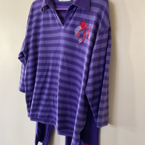 Needle & Thread Vintage Red Society Charming purple striped w/playful embroidery - Picture 2 of 9